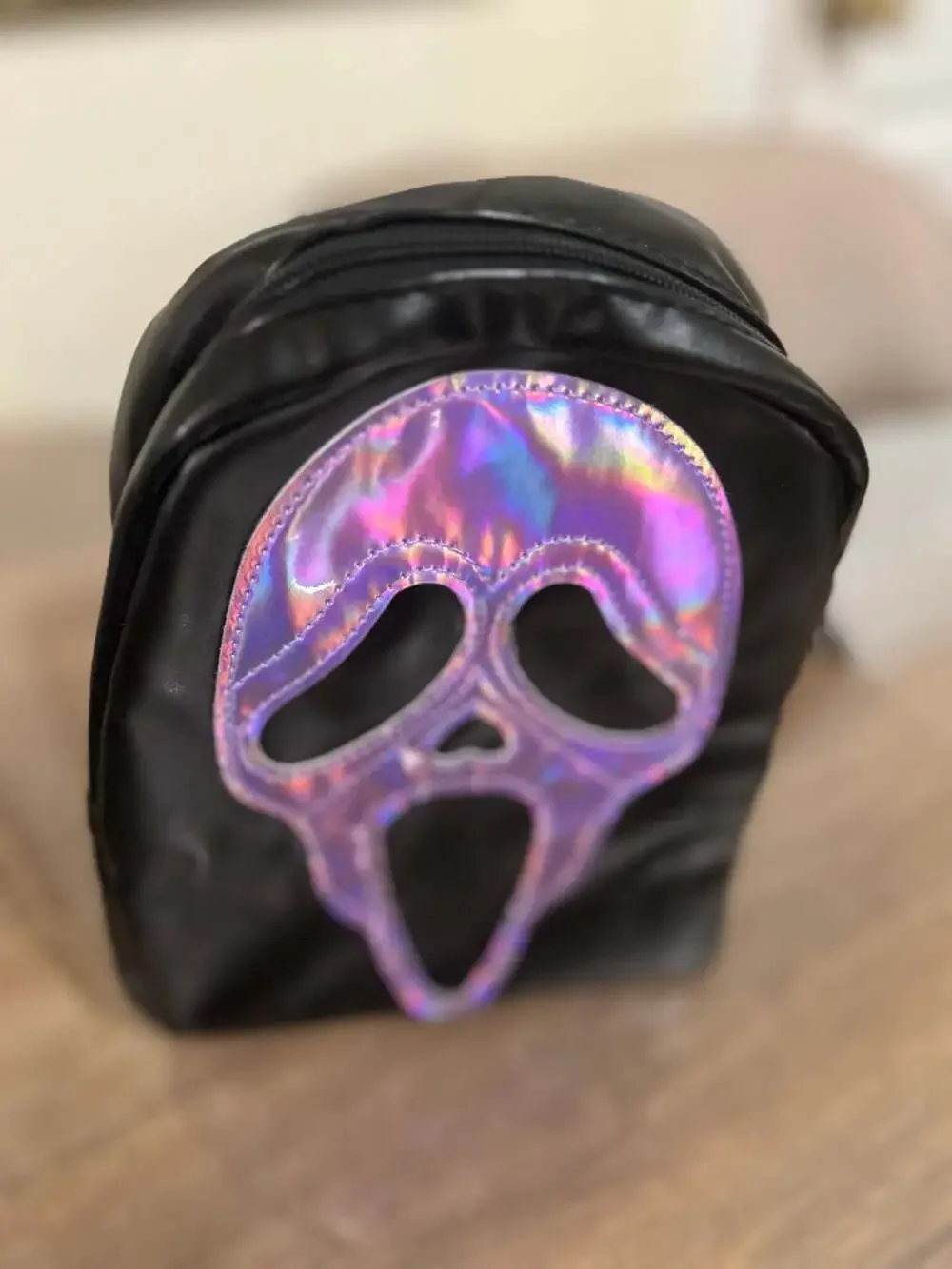 Tapp Collections Scream Ghost Face PU Mini Backpack Goth Bag